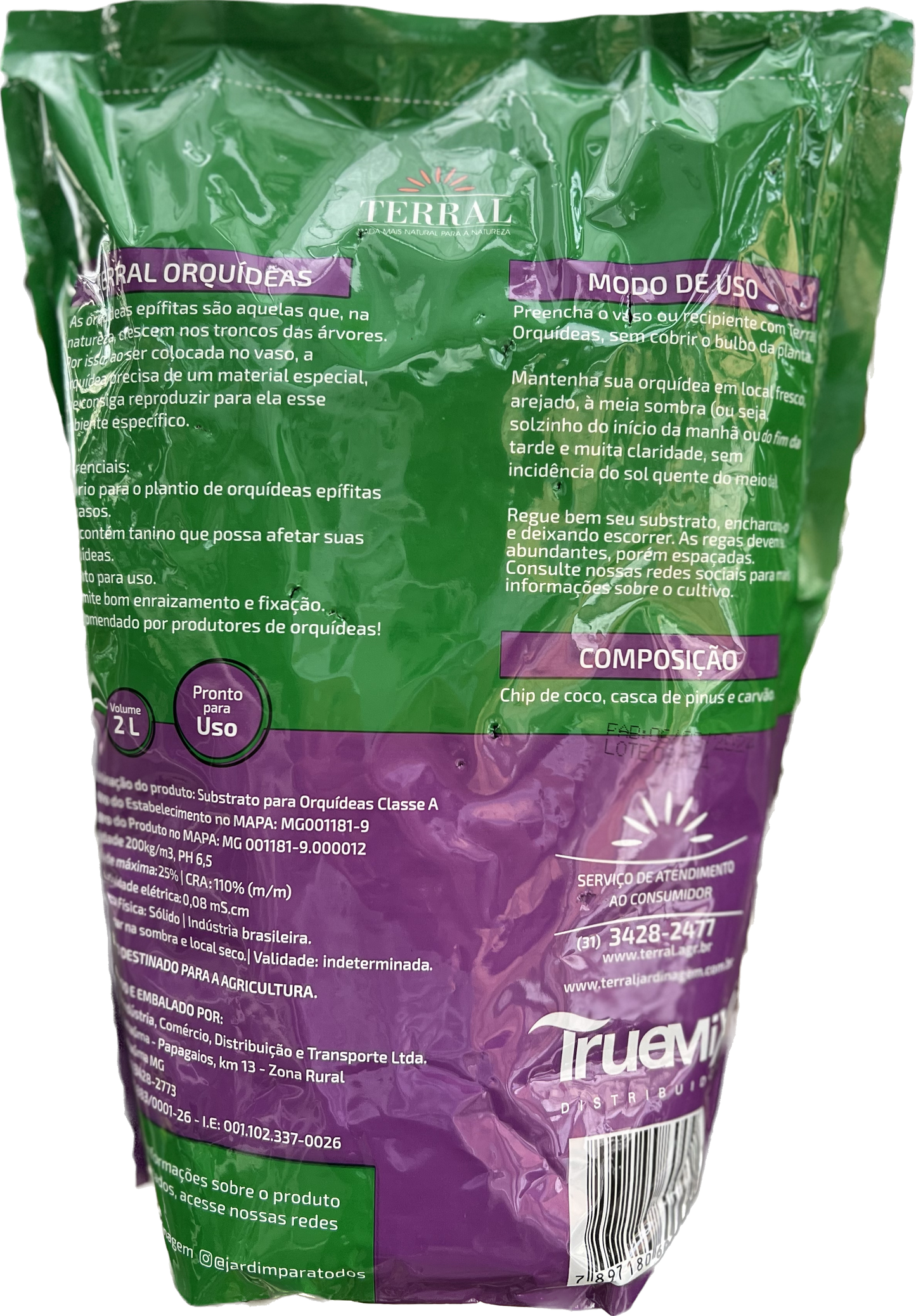 Substrato Para Orquídeas Pacote 500gm- TERRAL