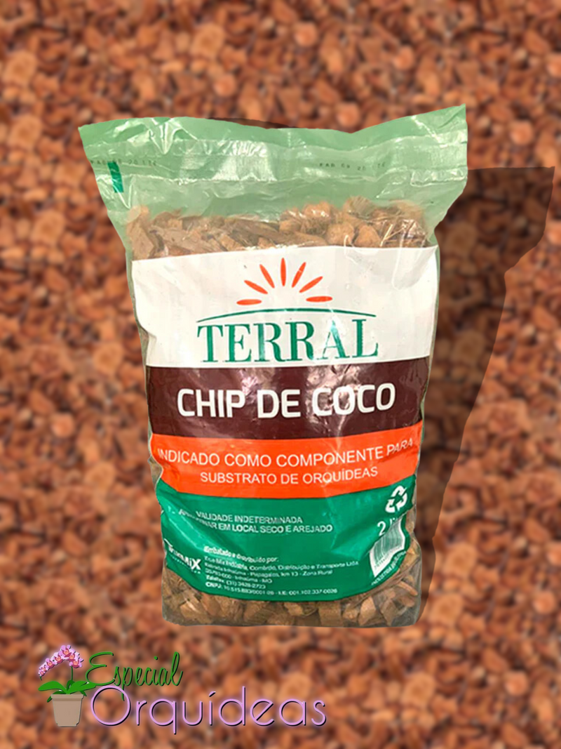 Chips De Coco Terral 4 Litros - Orquídeas, Terrário, e outras plantas