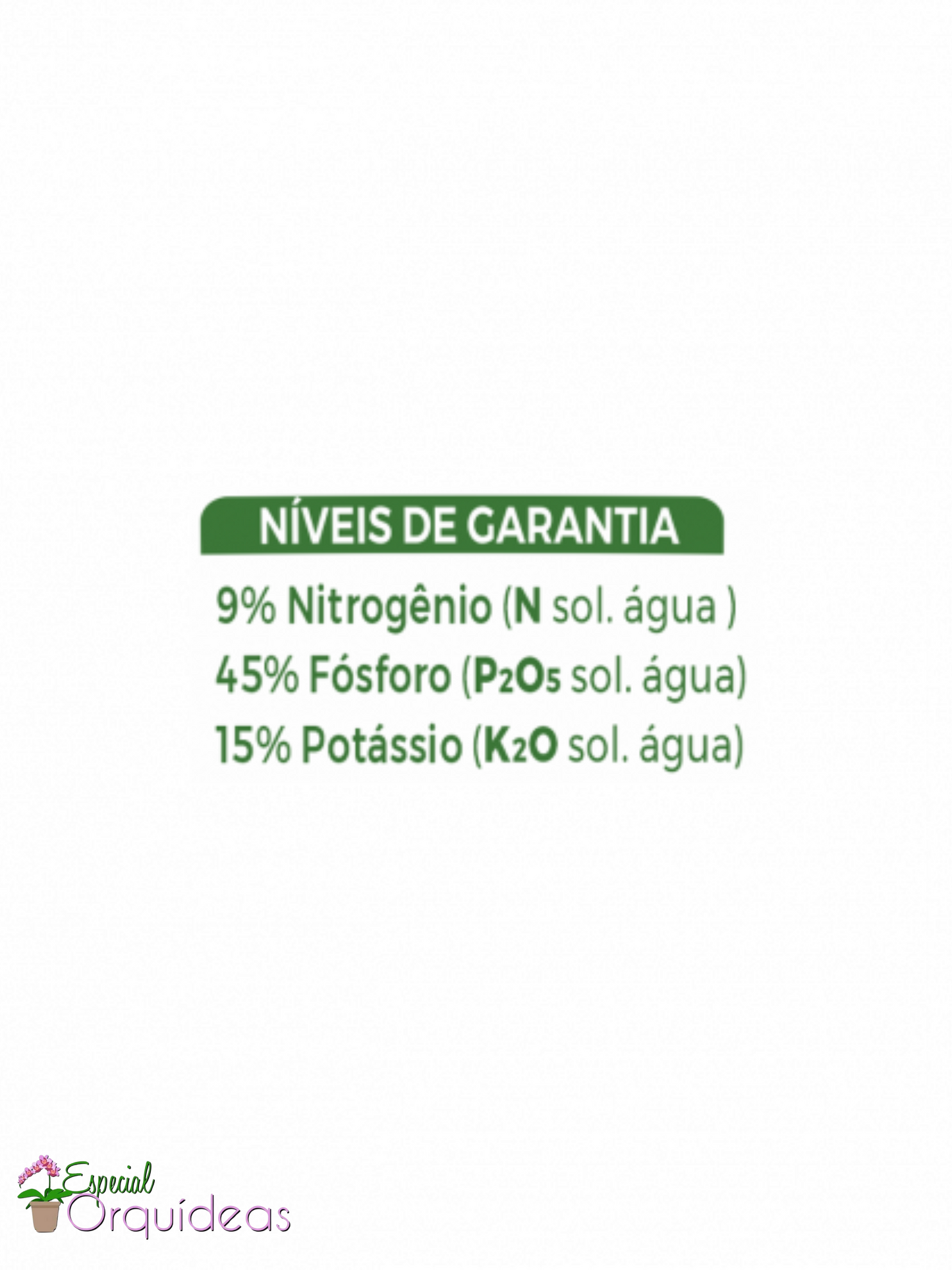 ADUBO FERT FORTH ORQUÍDEAS FLORAÇÃO 09-45-15 400g