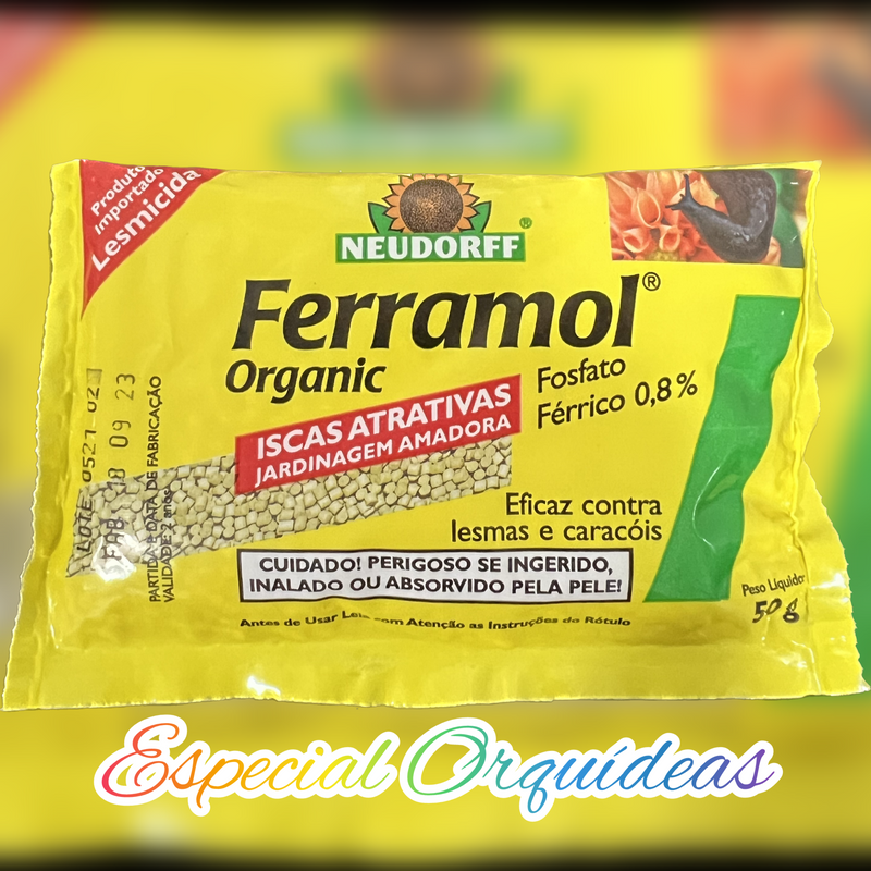 Lesmicida Orgânico Ferramol Neudorff 50g Caracóis Caramujos -Terral