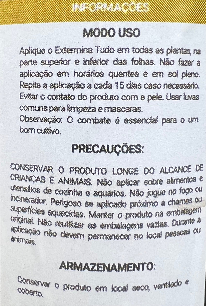 INSETICIDA NATURAL PODEROSO NA PROTEÇÃO DA SUA PLANTA 1 LITRO