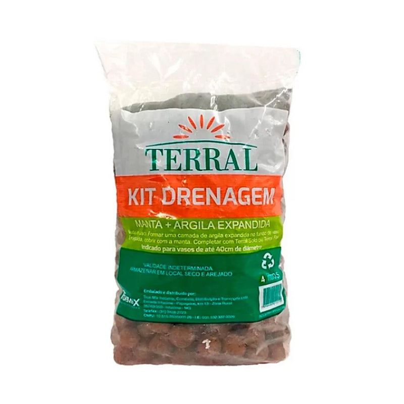 Kit Drenagem - Argila Expandida e Manta Agricula Expandida 4 Litros - Terral
